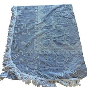 Bates Maine Heritage Weavers Matelasse King‎ Abigail Adams Bedspread USA Blue